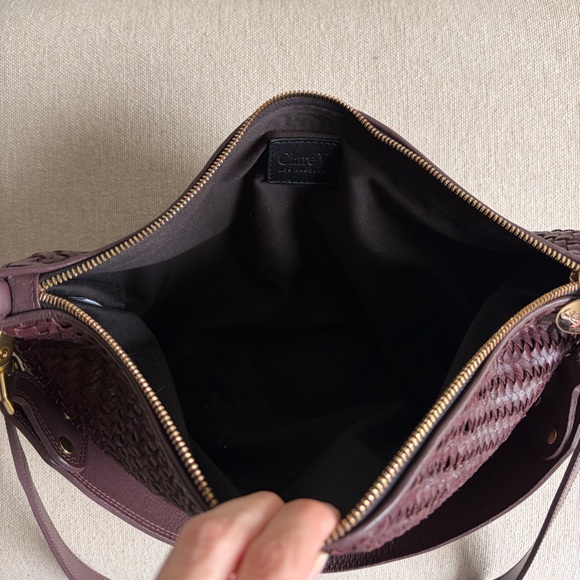 Clare V Burgundy Moyen Crossbody Bag Plum - Picture 7 of 14